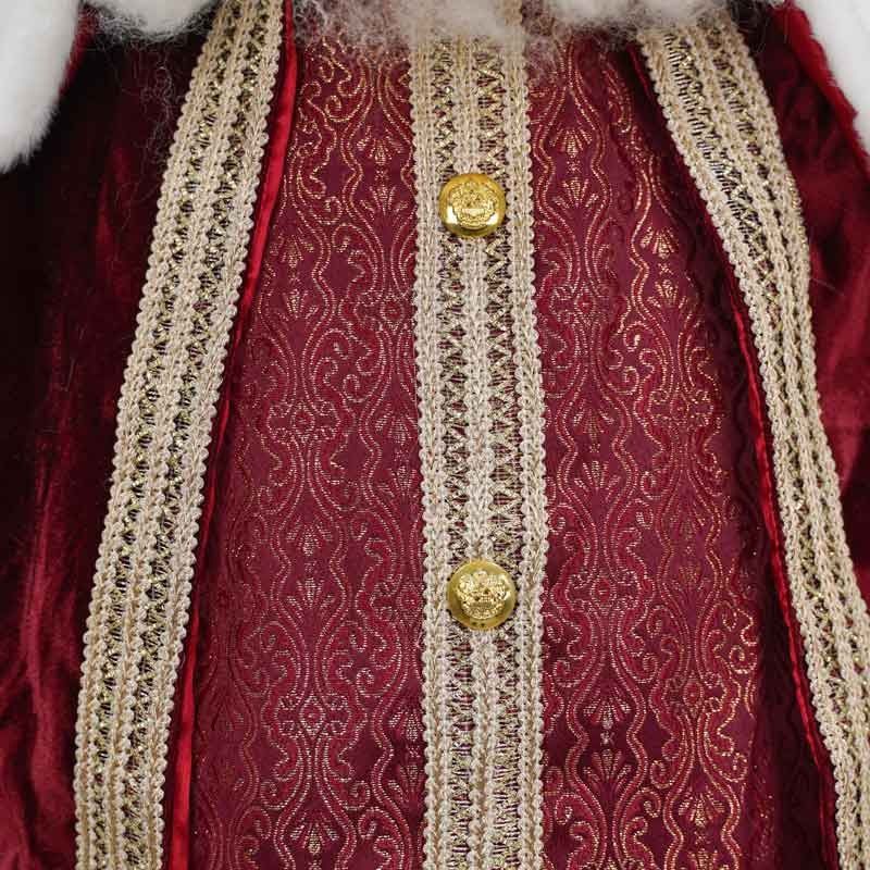 Babbo Natale su Stand con Abito Burgundy H.170 cm