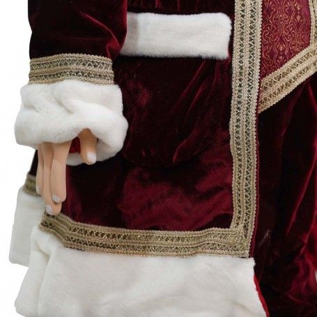 Babbo Natale su Stand con Abito Burgundy H.170 cm