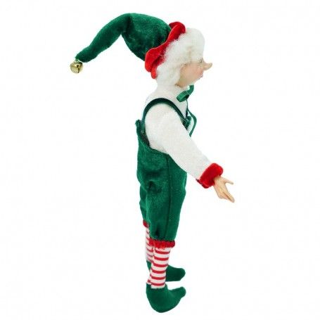 Elfo Natalizio con Abito Verde H.23 cm