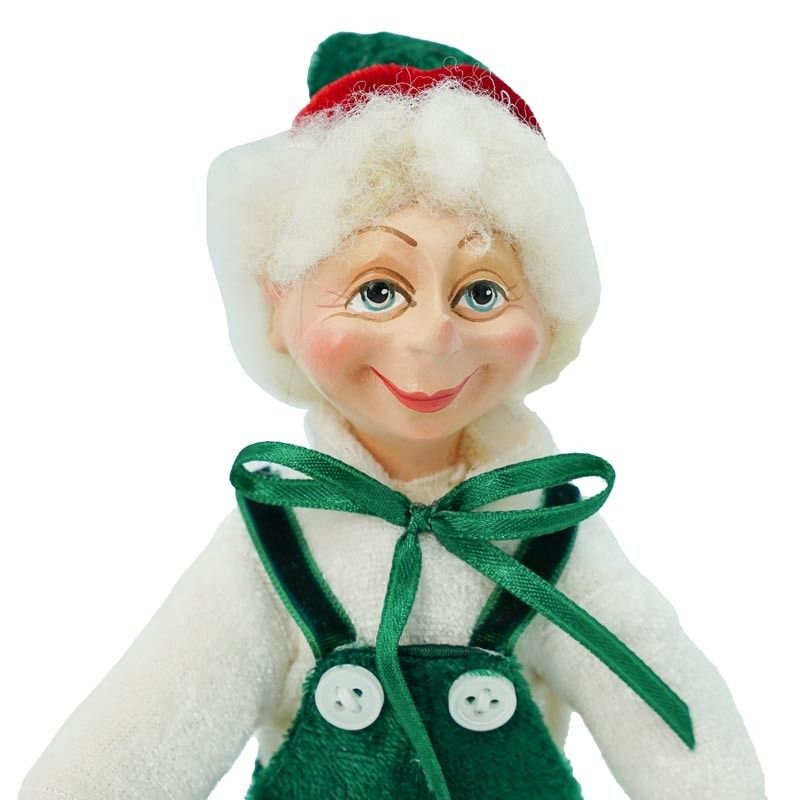 Elfo Natalizio con Abito Verde H.23 cm