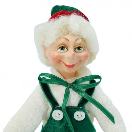 Elfo Natalizio con Abito Verde H.23 cm