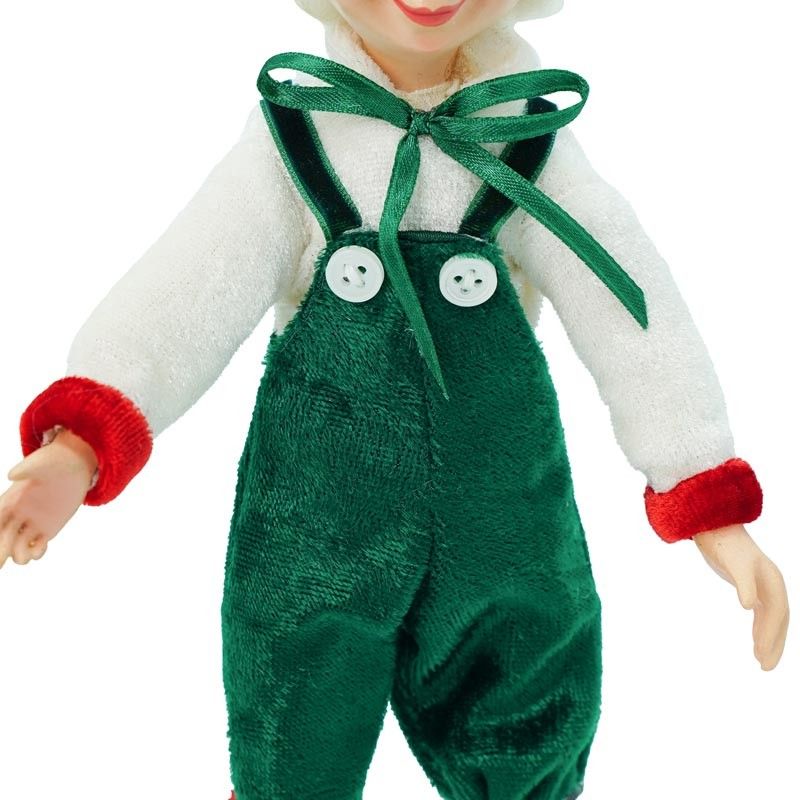 Elfo Natalizio con Abito Verde H.23 cm