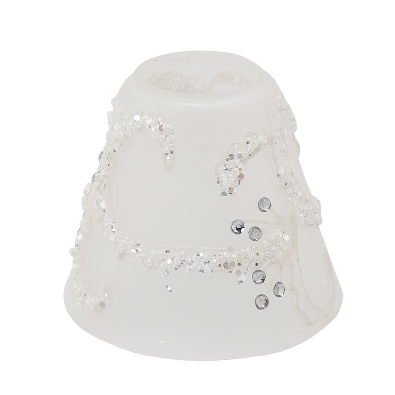 Paralume in Vetro con Strass H.30 cm