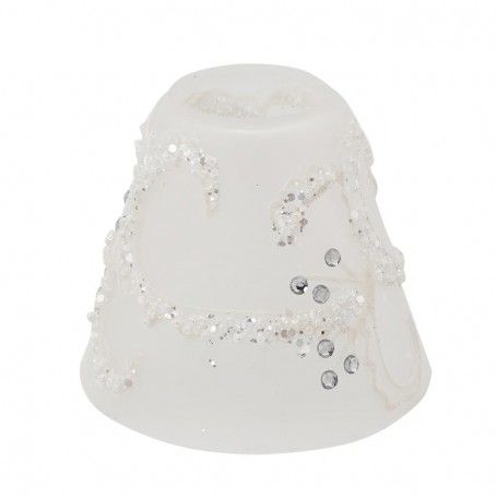 Paralume in Vetro con Strass H.30 cm