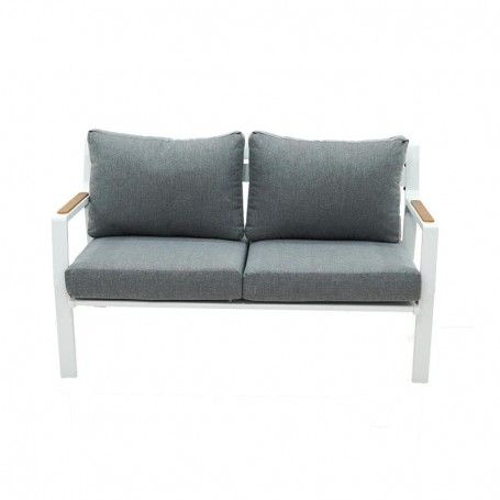 Completo Divano Iside | Struttura in Alluminio Bianco e Polywood