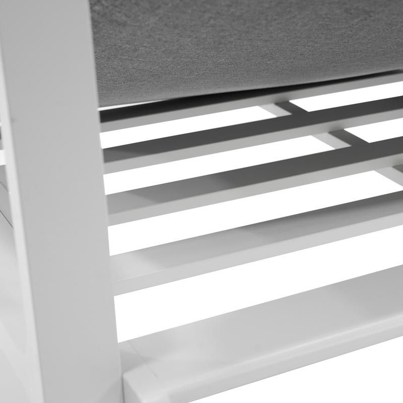 Completo Divano Iside | Struttura in Alluminio Bianco e Polywood