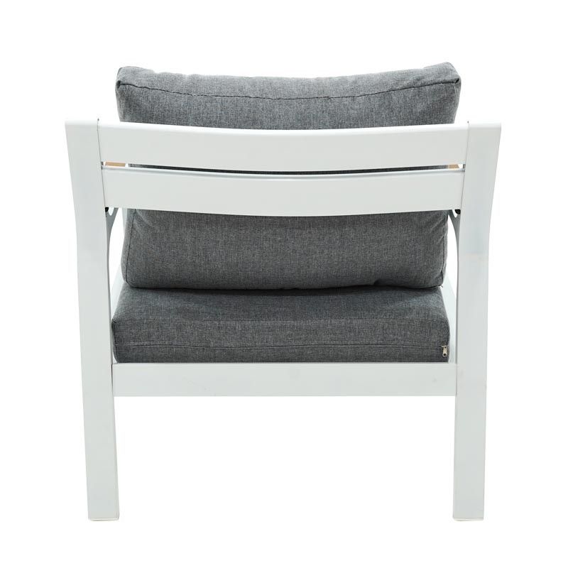 Completo Divano Iside | Struttura in Alluminio Bianco e Polywood