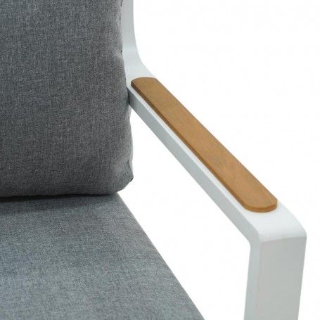 Completo Divano Iside | Struttura in Alluminio Bianco e Polywood