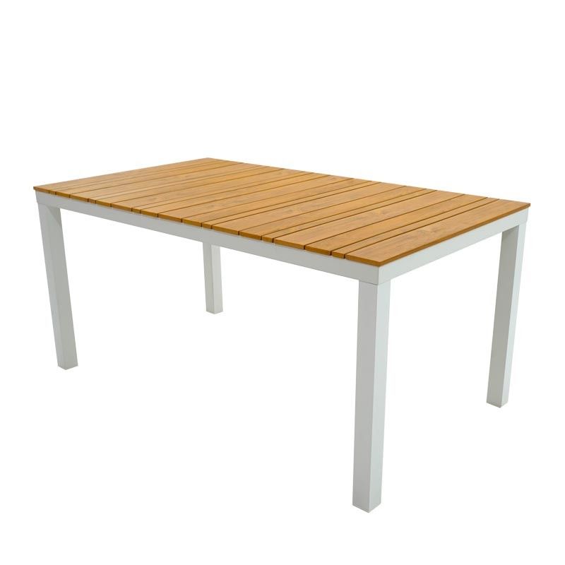 Completo Tavolo Ruti | Struttura in Alluminio Bianco e Polywood