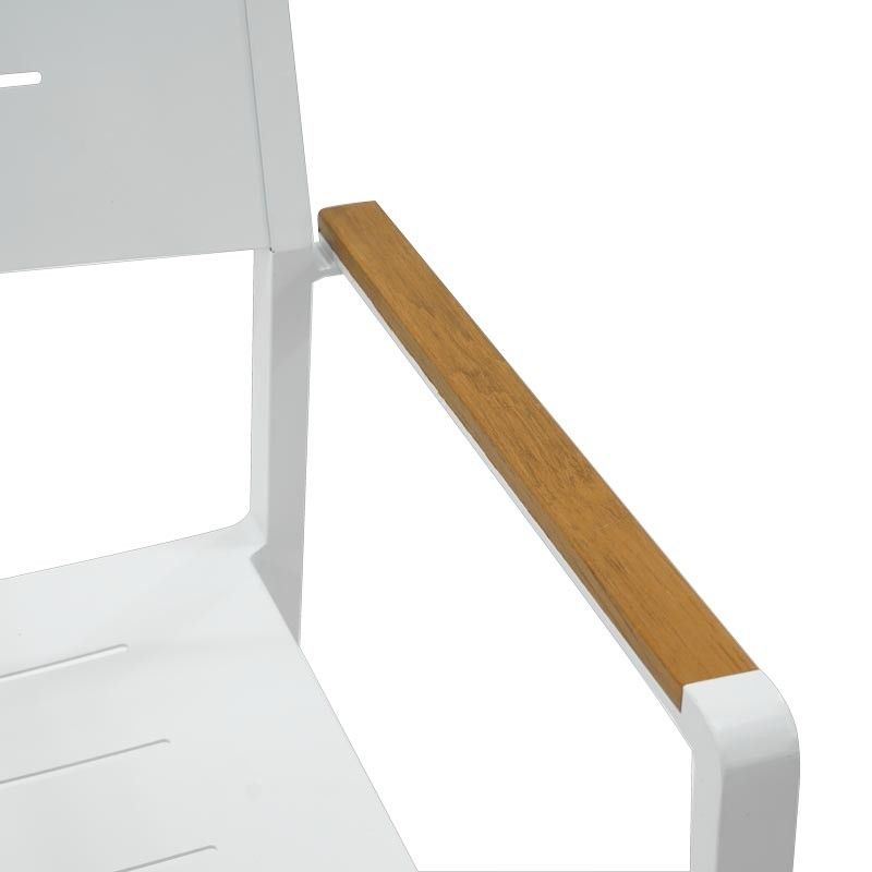 Completo Tavolo Ruti | Struttura in Alluminio Bianco e Polywood