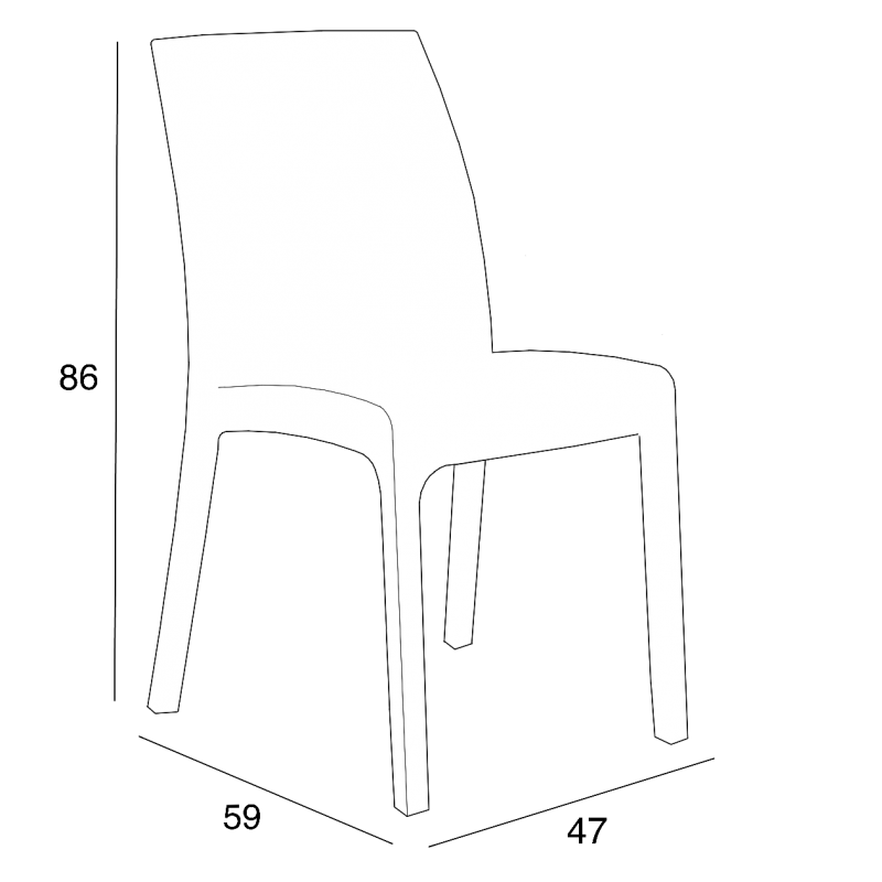 Sedia da Giardino Virginia Bianca