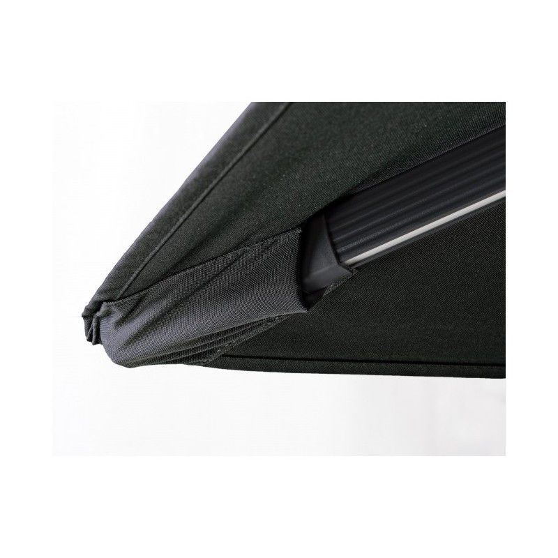 Ombrellone Decentrato da Giardino in Alluminio 3x3 mt Nero | Alba