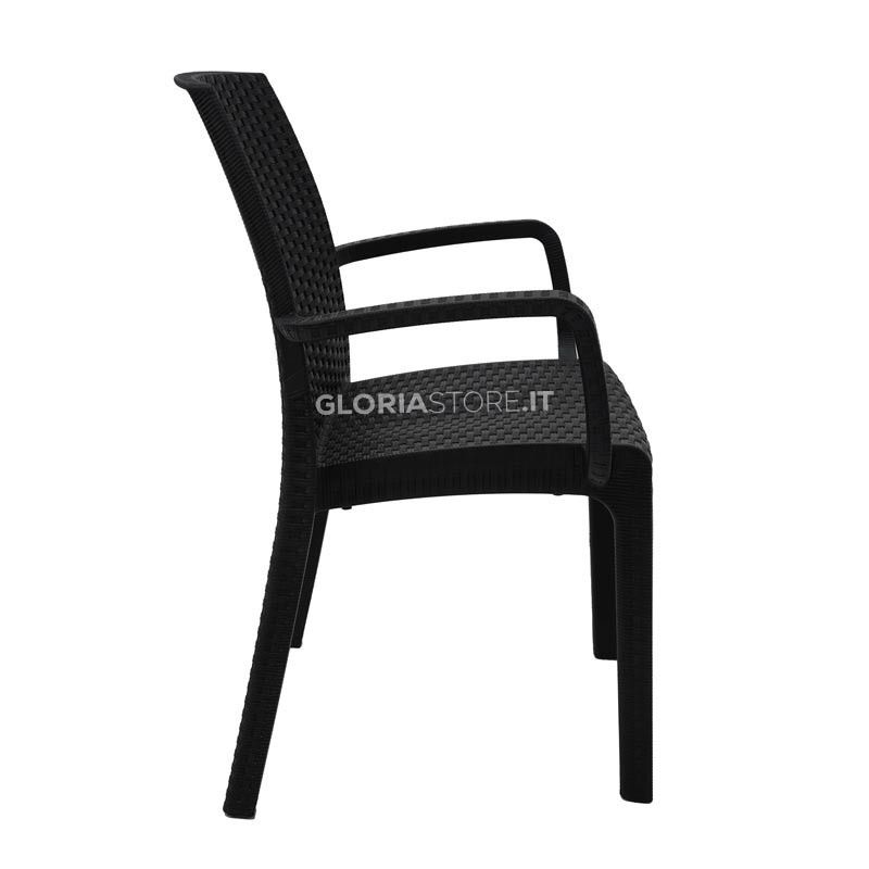 Sedia Indiana Antracite - Bica