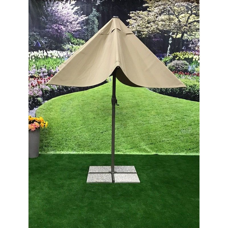 Ombrellone Palo Centrale in Alluminio da Esterno Vespro 3x3 m Tortora | Vespro