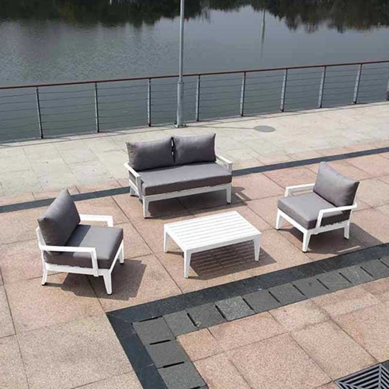 Set Divano in Alluminio per Esterni Estia/White