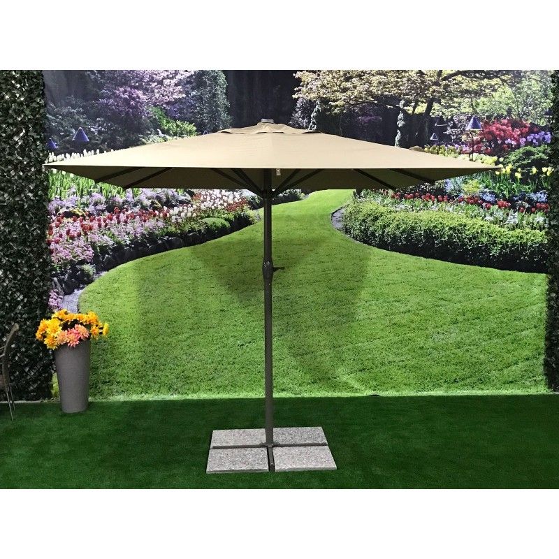 Ombrellone Palo Centrale in Alluminio da Esterno Vespro 3x3 m Tortora | Vespro