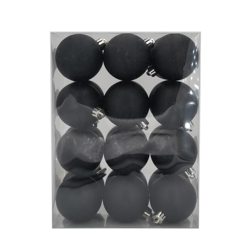 Palle di Natale in Plastica Opache D.6 cm Confezione da 24 Pz