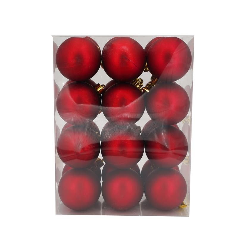 Palle di Natale in Plastica Opache D.6 cm Confezione da 24 Pz