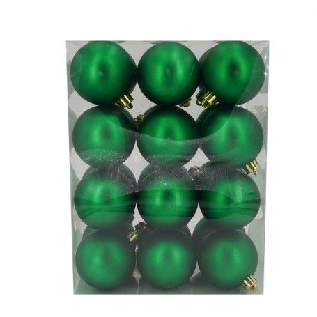 Palle di Natale in Plastica Opache D.6 cm Confezione da 24 Pz