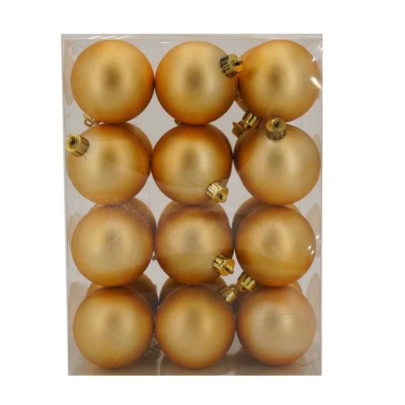 Palle di Natale in Plastica Opache D.6 cm Confezione da 24 Pz