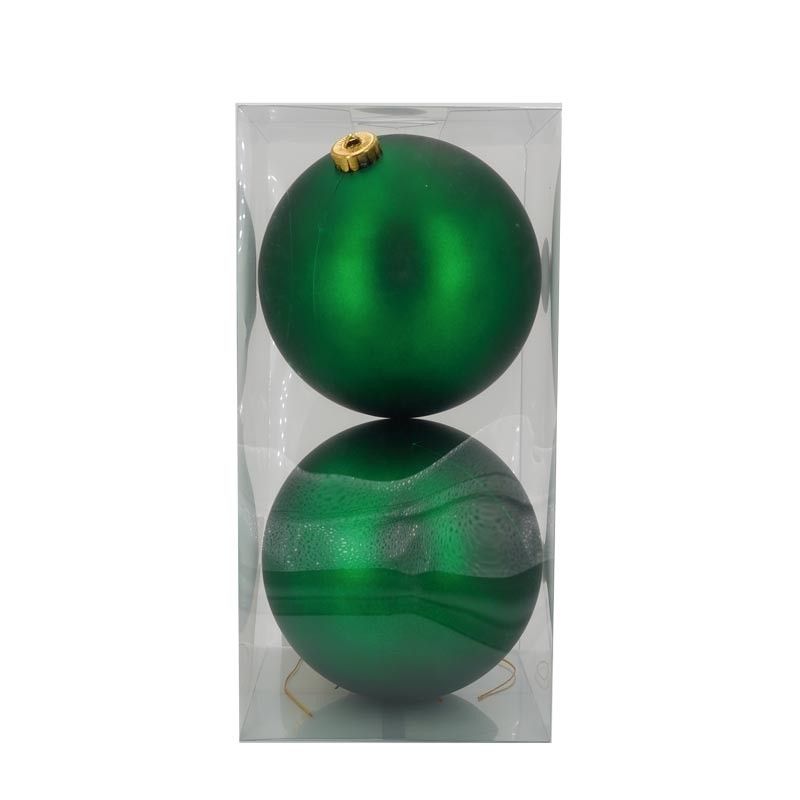 Palle di Natale in Plastica Opache D.15 cm Confezione da 2 Pz