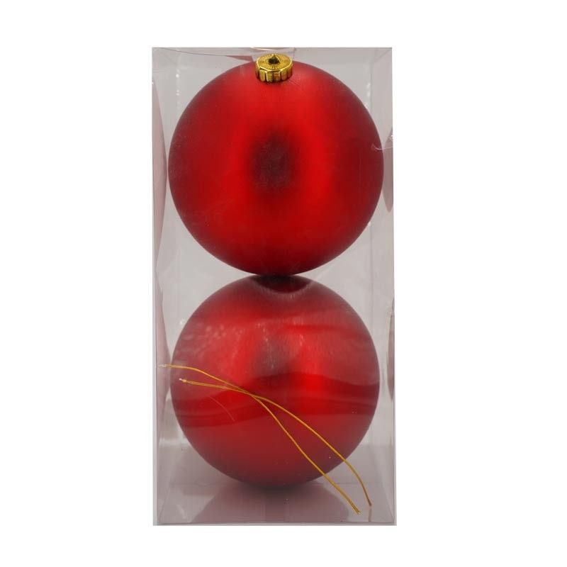 Palle di Natale in Plastica Opache D.15 cm Confezione da 2 Pz