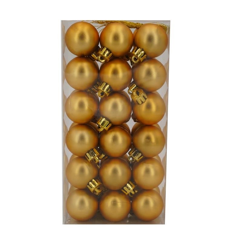 Palle di Natale in Plastica Opache D.3 cm Confezione da 36 Pz