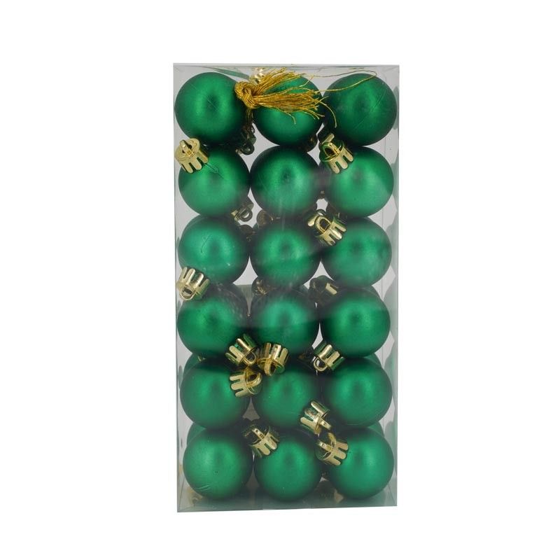 Palle di Natale in Plastica Opache D.3 cm Confezione da 36 Pz