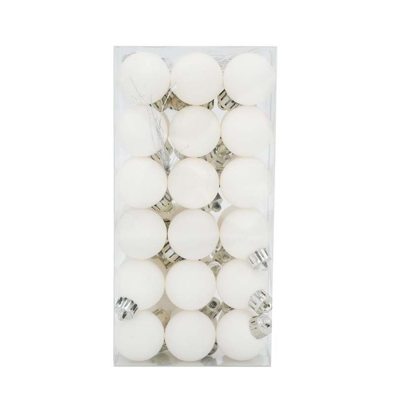 Palle di Natale in Plastica Opache D.3 cm Confezione da 36 Pz