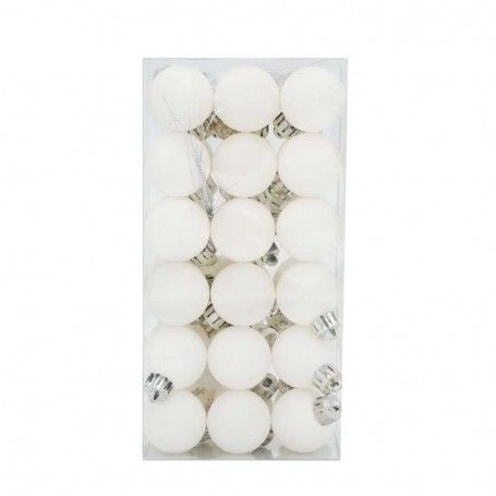 Palle di Natale in Plastica Opache D.3 cm Confezione da 36 Pz