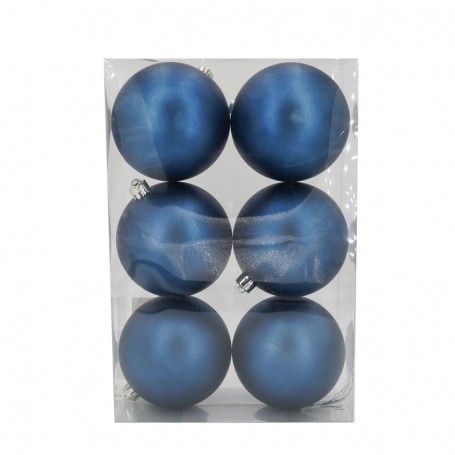 Palle di Natale in Plastica Opache D.10 cm Confezione da 6 Pz