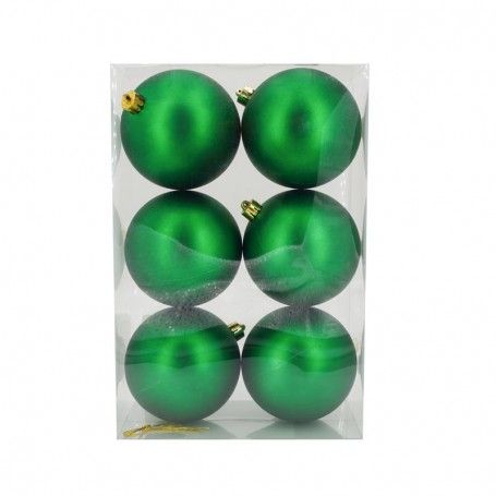 Palle di Natale in Plastica Opache D.10 cm Confezione da 6 Pz