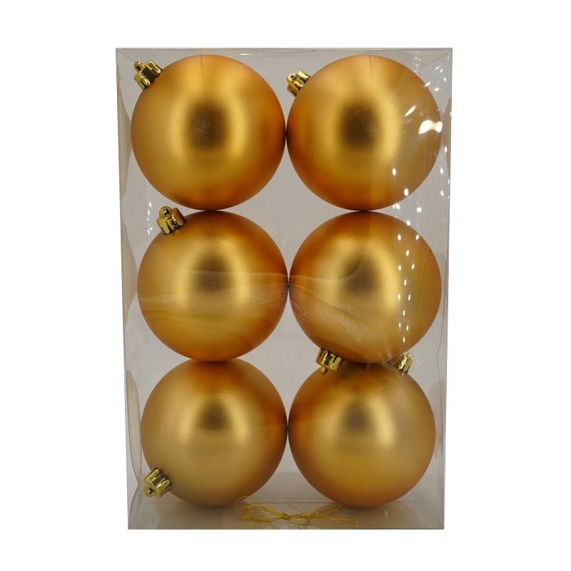 Palle di Natale in Plastica Opache D.10 cm Confezione da 6 Pz