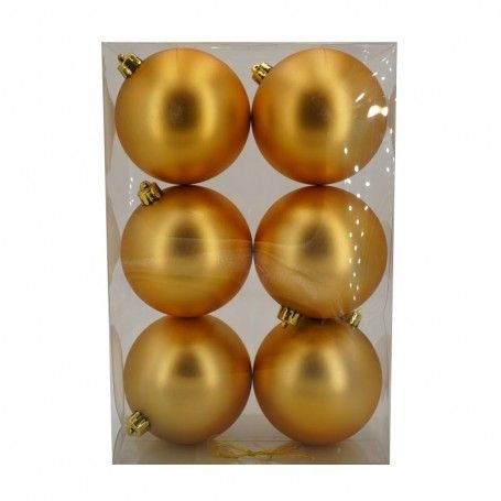 Palle di Natale in Plastica Opache D.10 cm Confezione da 6 Pz