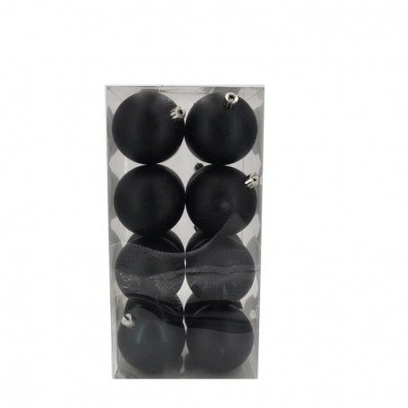 Palle di Natale in Plastica Opache D.8 cm Confezione da 16 Pz