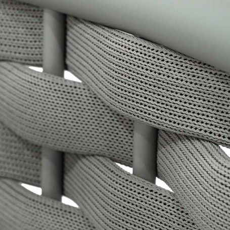 Set Divano da Giardino in Alluminio e Corda Grigio - Pegaso