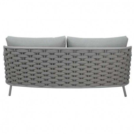 Set Divano da Giardino in Alluminio e Corda Grigio - Pegaso