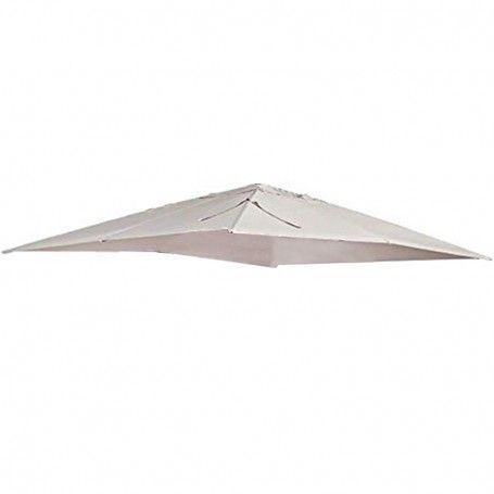 Telo di Copertura per Ombrellone Vespro 3x3 mt Tortora/Bianco