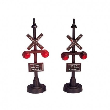 4 Railway Stop Light, Set Of 2 - Lemax 34954