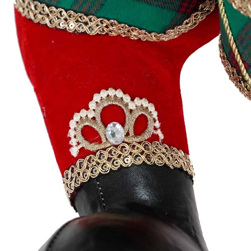 Orsetto Natalizio con Tamburo Rosso e Verde H.43 cm