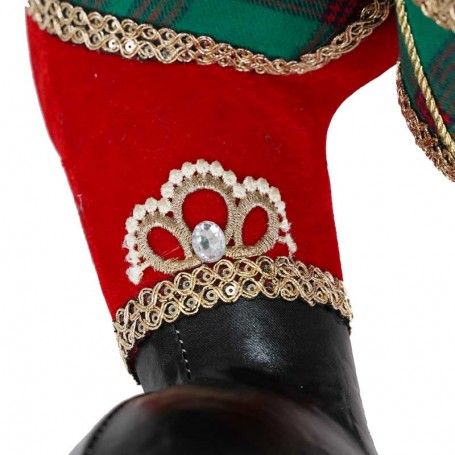 Orsetto Natalizio con Tamburo Rosso e Verde H.43 cm