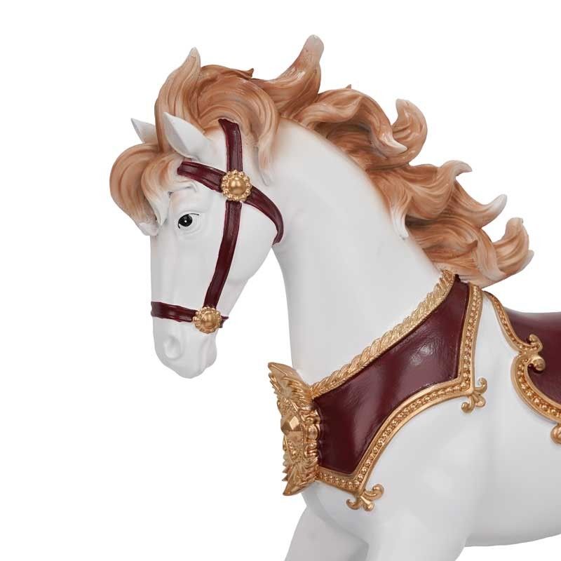 Carillon Natalizio con Cavallo a Dondolo H.33 cm