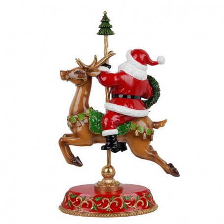 Babbo Natale su Renna H.45,5 cm