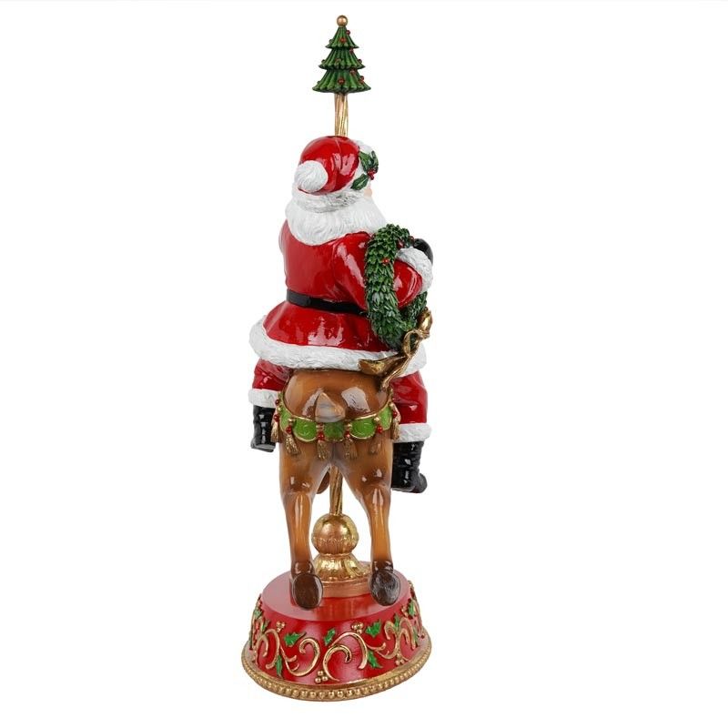 Babbo Natale su Renna H.45,5 cm