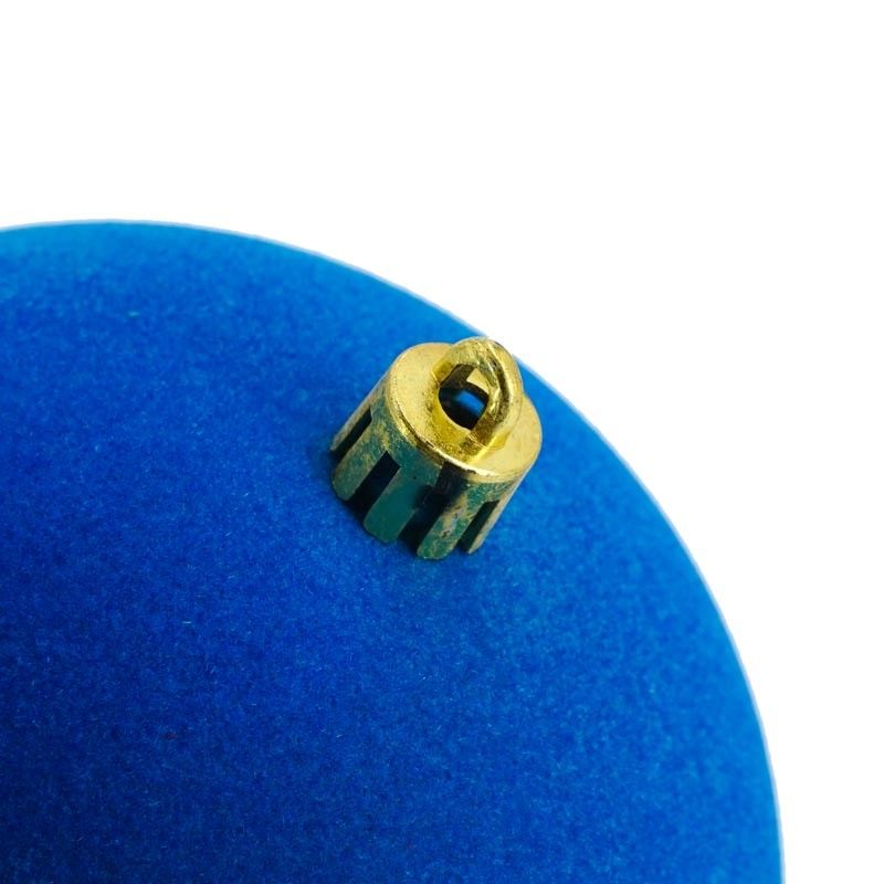 Palle di Natale in Plastica e Velluto D.10 cm Conf. da 4 Pezzi