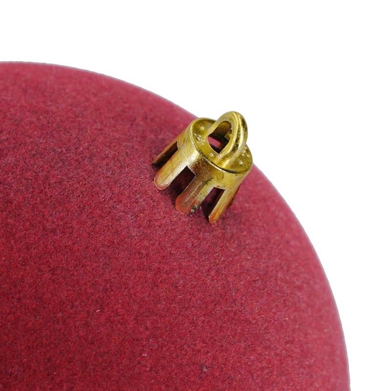 Palle di Natale in Plastica e Velluto D.10 cm Conf. da 4 Pezzi