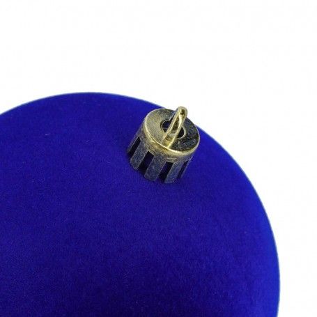 Palle di Natale in Plastica e Velluto D.8 cm Conf. da 6 Pezzi