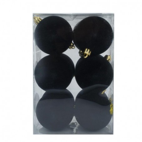Palle di Natale in Plastica e Velluto D.6 cm Conf. da 12 Pz