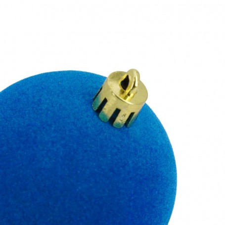 Palle di Natale in Plastica e Velluto D.6 cm Conf. da 12 Pz