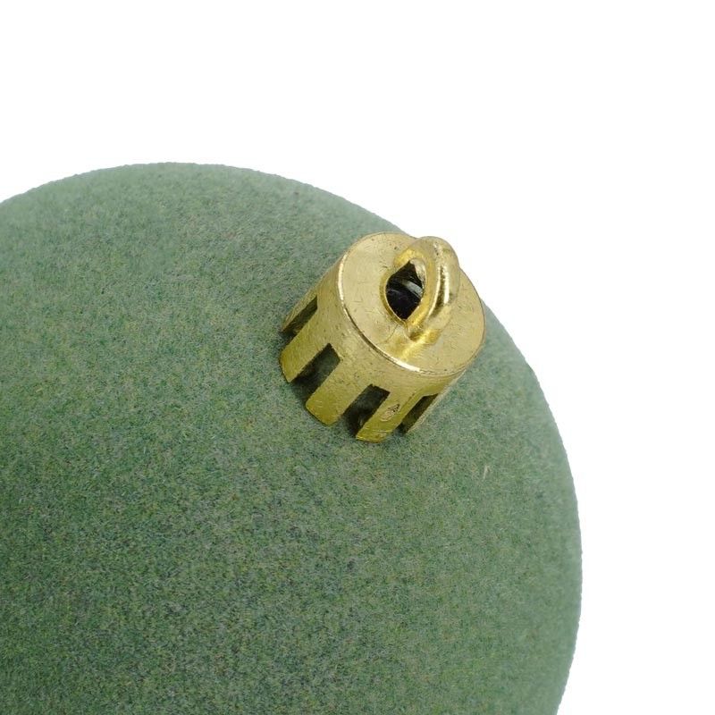 Palle di Natale in Plastica e Velluto D.6 cm Conf. da 12 Pz